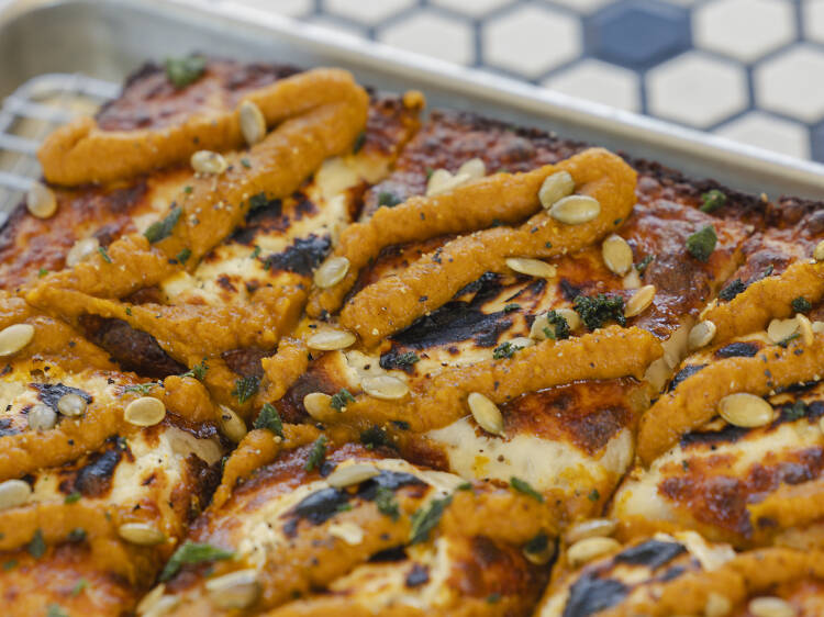 Pumpkin pizza is on the menu at Emmy Squared just in time for Thanksgiving